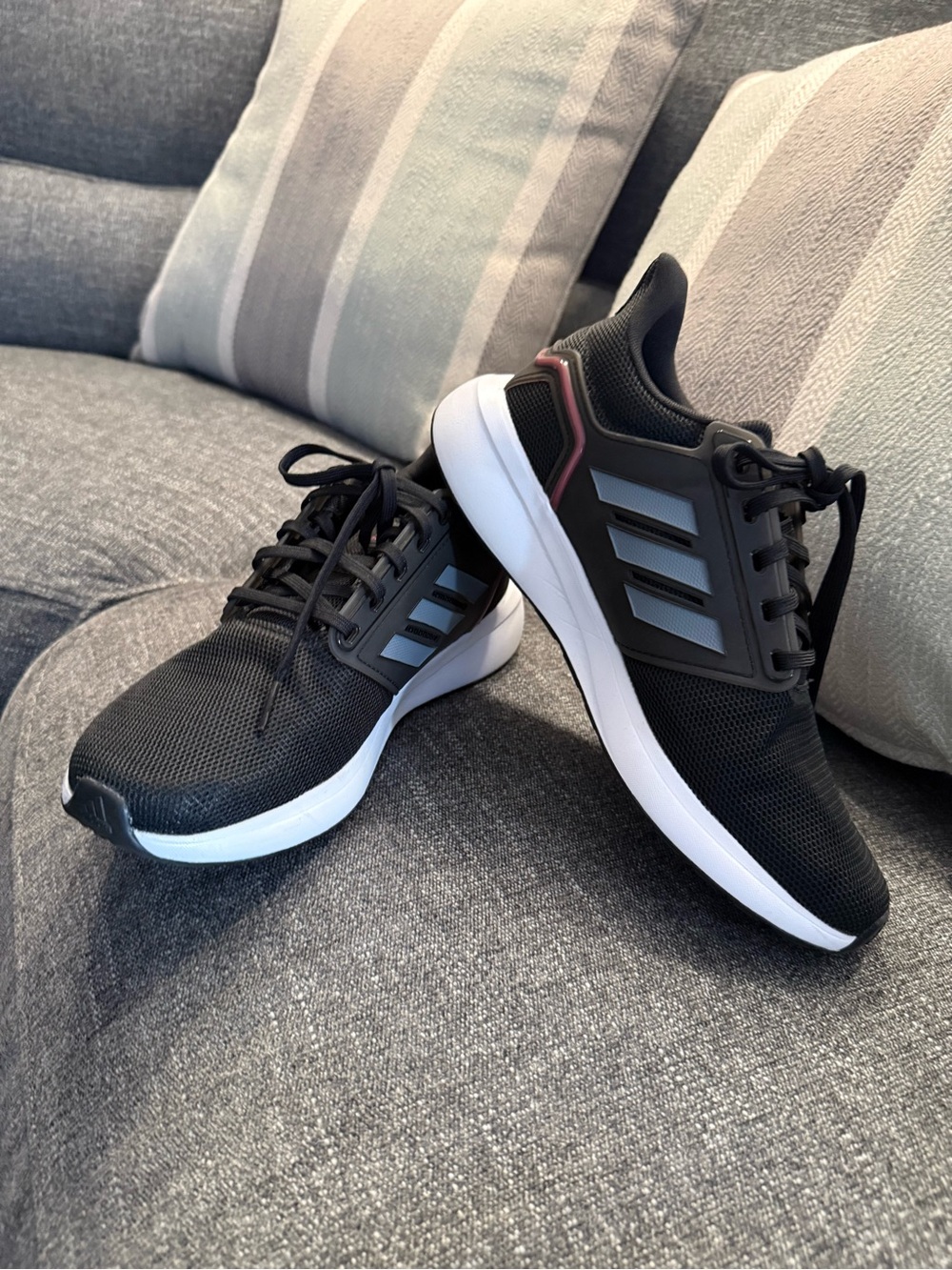 Women Black Athletic Running Sneakers with White Sole